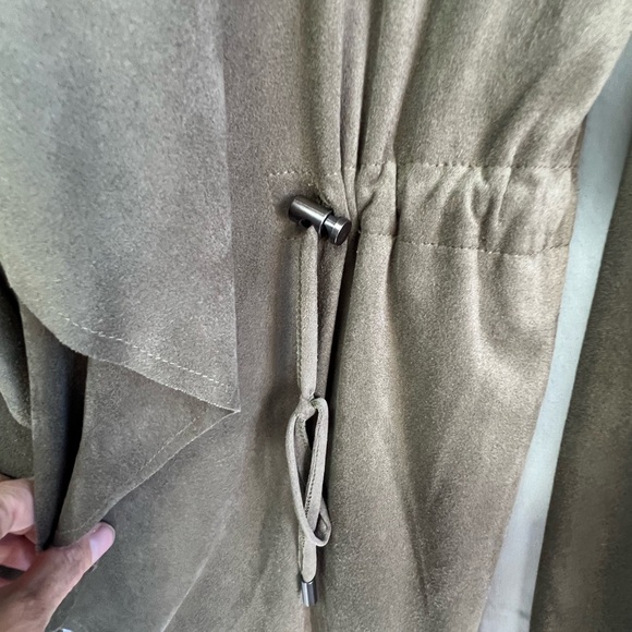 Kut From The Kloth Olive Faux Suede Draped Jacket XL - Picture 5 of 7